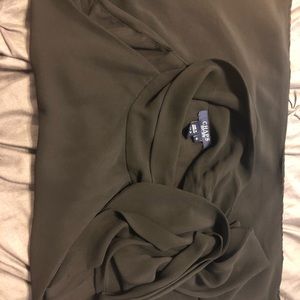 Chaps Black High Neck Chiffon